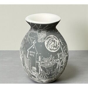 Mata Ortiz Pottery Day of the Dead Javier Martinez Cemetery Owl Mexican Clay Art